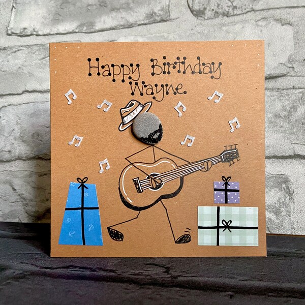 Guitar Birthday Card For Her Etsy UK