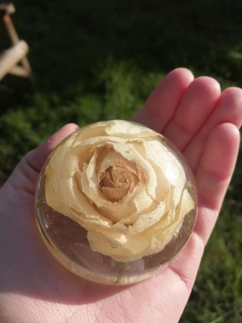 Flower Preservation Funeral Flower Memorial Memento Resin Etsy