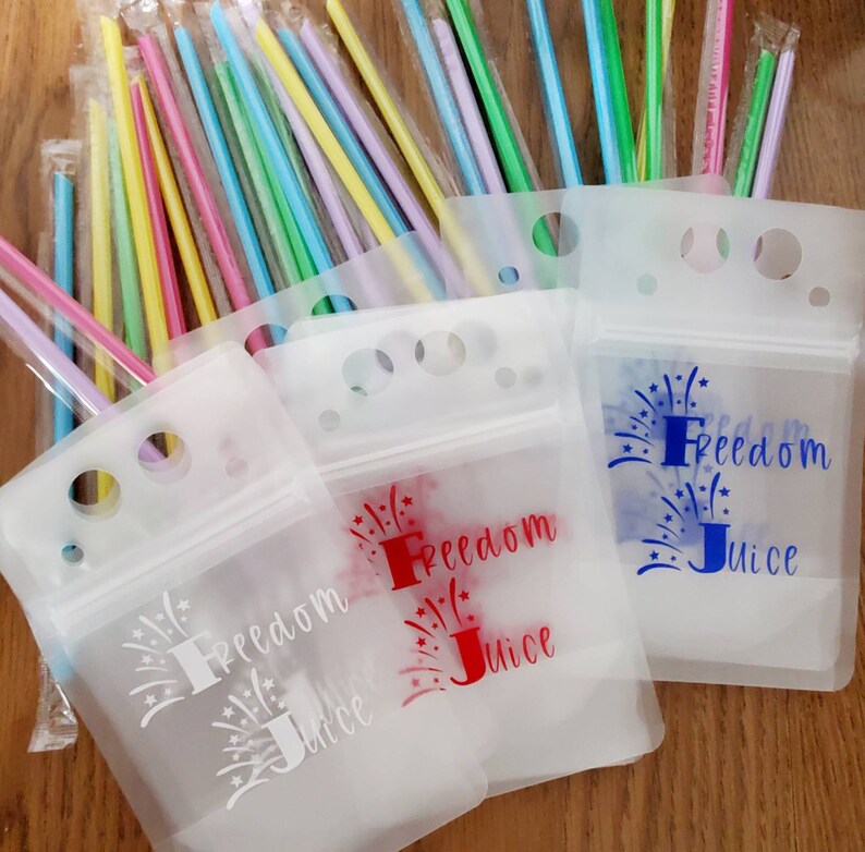 Customized personalized drink pouches / juice bags / adult Etsy