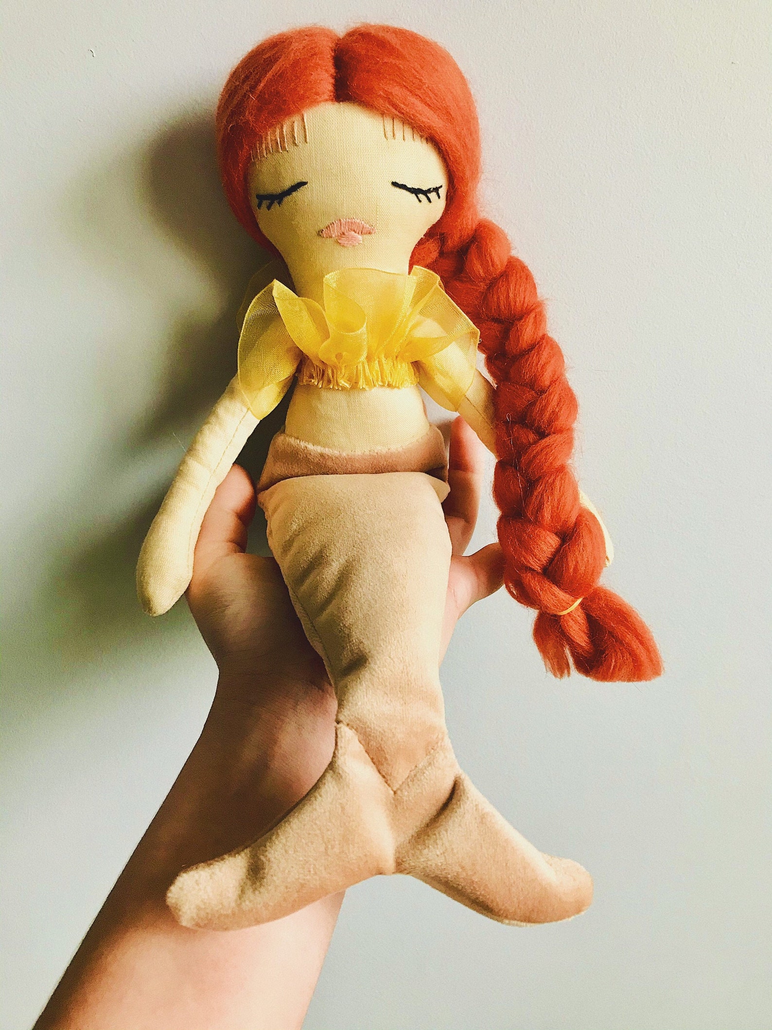 Doll Mermaid Rag doll Textile doll Mermaid gift doll Etsy