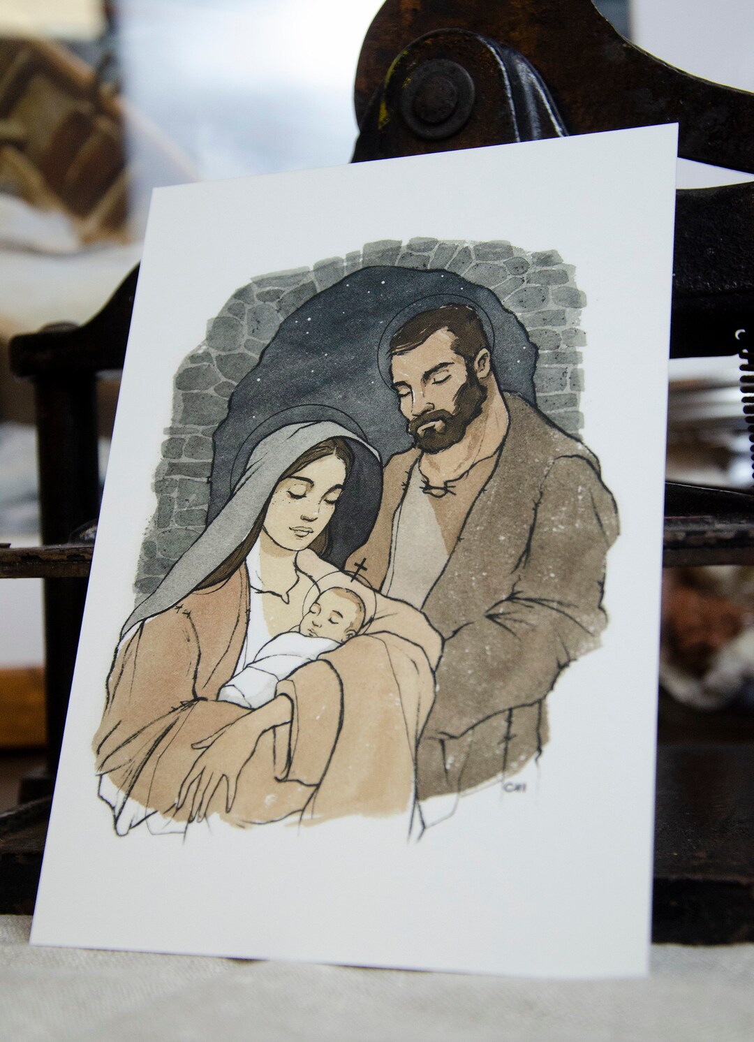 Holy Family Print / Prayer Card - Etsy