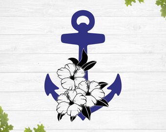 Download Anchor Flower Svg Etsy
