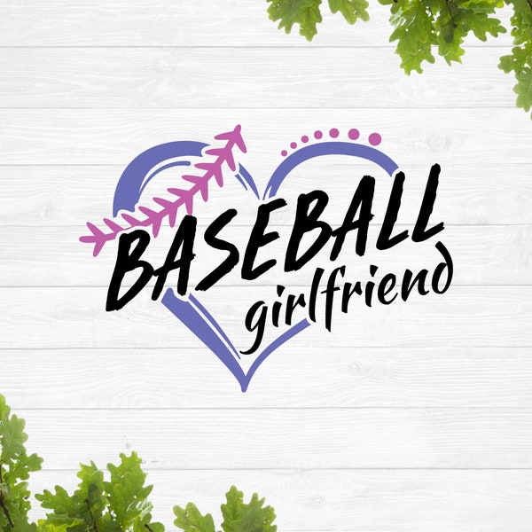 Baseball girlfriend svg, baseball fan svg, baseball decal svg, baseball life svg, heart baseball svg, baseball shirt svg, love baseball svg