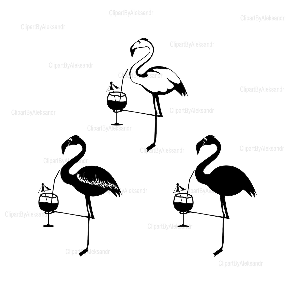 Flamingo drinking svg drunk flamingo svg flamingo silhouette