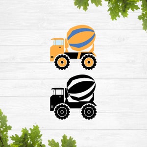Concrete truck svg, cement truck svg, cement mixer svg, construction vehicle svg, construction trucks svg, boys room decor svg
