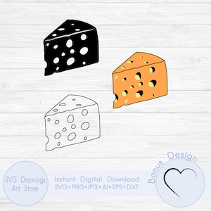 Queso SVG, rebanada de queso SVG, contorno de queso, silueta de queso
