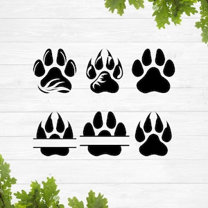 Panther poten svg, panter poot print svg, poot monogram svg, tijger poot svg, leeuw poot svg, dierlijke poot print svg, wildlife print svg