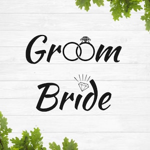 Bride and groom svg, Bride svg, Groom svg, Wedding svg, Wedding party svg