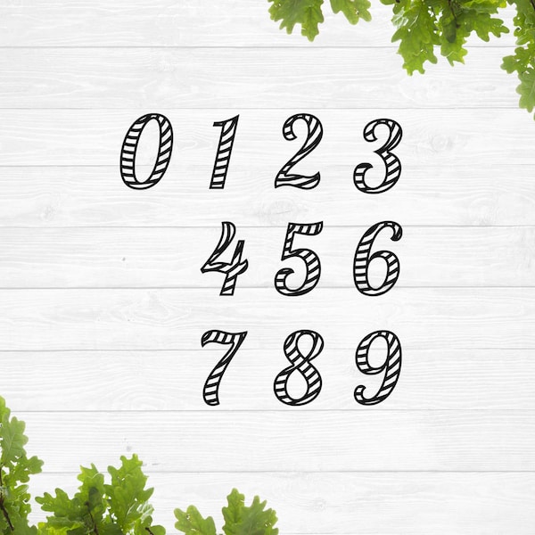 Numbers svg, Fancy numbers svg, Wedding table numbers svg