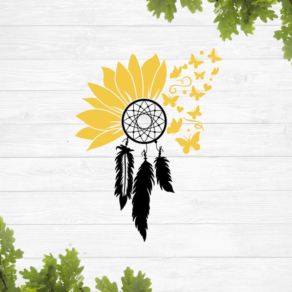 Sunflower Dream Catcher Mandala Svg - Etsy