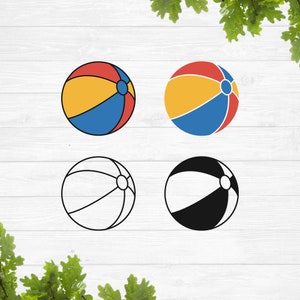 Beach ball svg, Summer beach cut files, Classic beach ball vector files