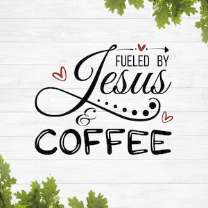 Impulsado por Jesús y café SVG, SVG cristiano