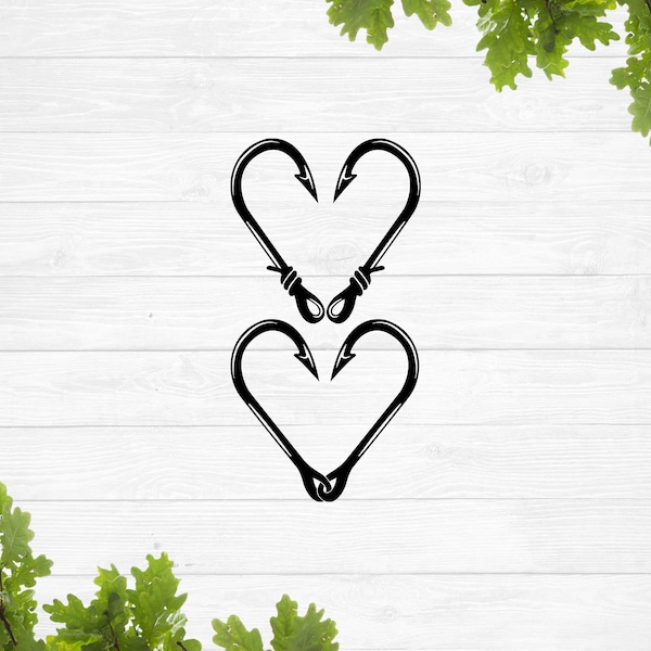 Fish hook heart svg, fishing hook svg, love fishing svg, fish hook shirt svg design