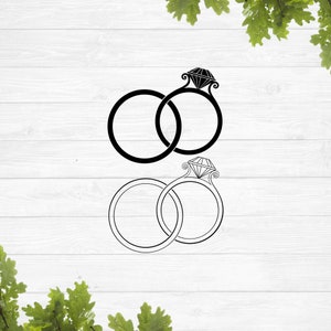 Wedding rings svg, interlocking wedding rings svg, intertwined wedding rings svg