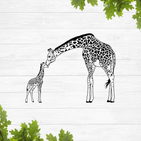 Black Baseball Tee With Giraffe Family Black Baseball Tee With Giraffe Family