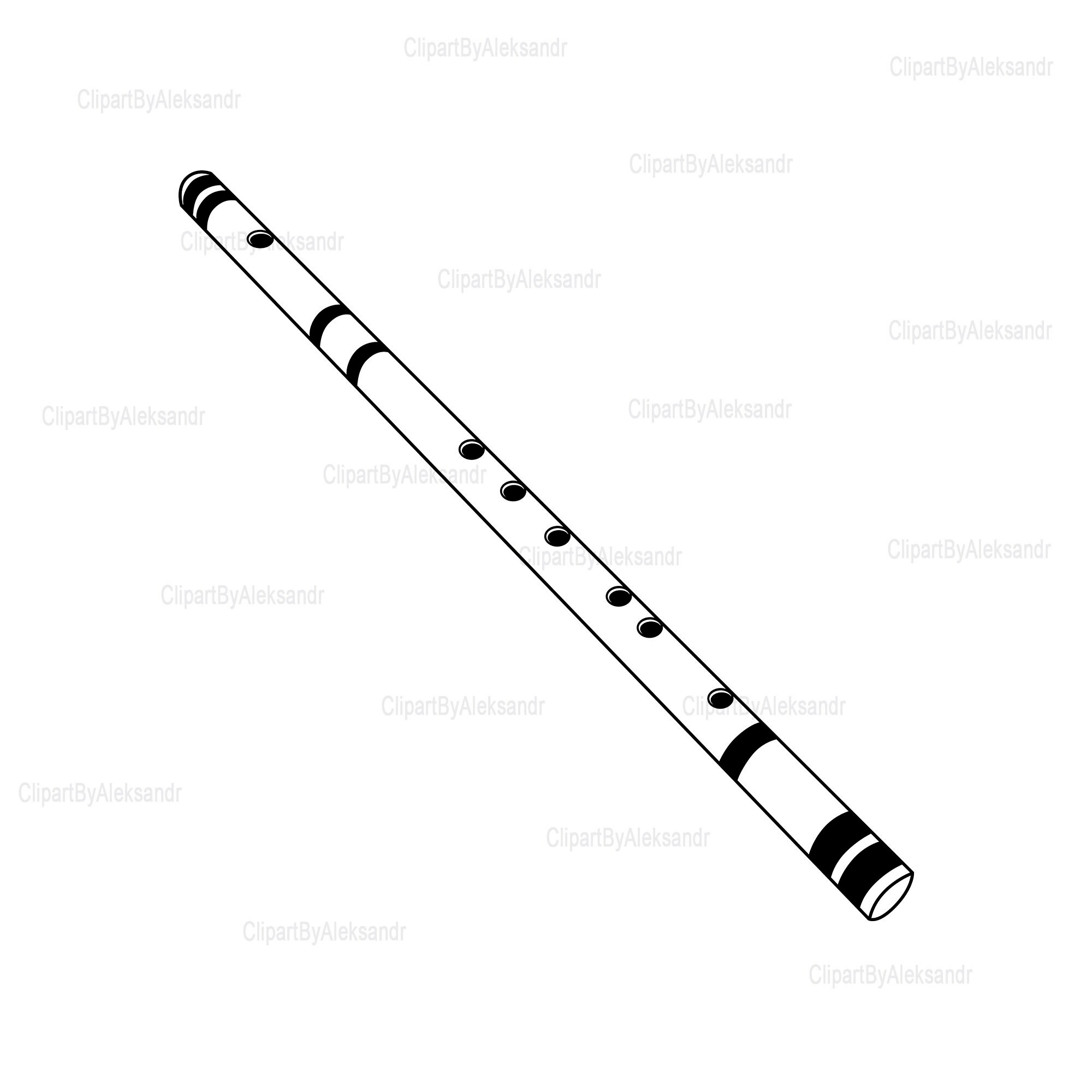 SVG Flute svg music svg sublimation design files vinyl Etsy