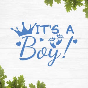 It&#39;s a Boy! svg, Baby shower onesie svg design, Baby announcement svg, Gender reveal svg, Baby boy sign, Pregnancy announcement