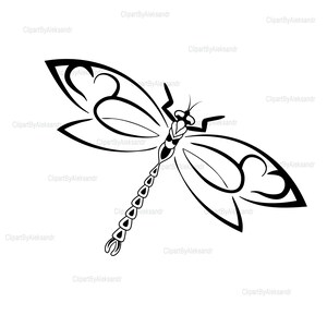 Dragonfly Svg Silhouette of a Dragonfly Dragonfly Clipart | Etsy