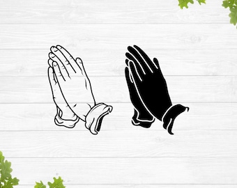 Pyaying Hand Cd R Dxf File Praying Hands Cross Svg Png Dxf Eps, Christian Faith Hands Holding ...