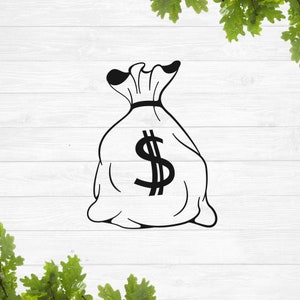 Borsa per contanti in formato SVG, Borsa per dollari in formato SVG, Borsa per soldi in formato SVG, Borsa per banca in formato SVG