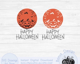 Happy halloween svg, Halloween svg, Halloween shirt svg, Halloween pumpkin svg, Fall svg, Spooky halloween svg design