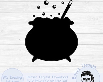 Cauldron svg, Halloween witch cauldron svg, Witch brew svg, Horror svg