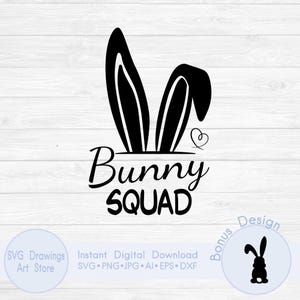 Hasengeschwader, Hasenohren, Kinder Ostern, Hasenohren, Ostern, Cricut Ohren, Osterbasteln, Geburtstags-Shirt-Design