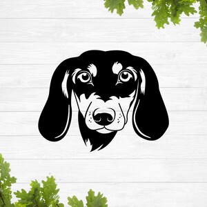 Dachshund svg, Dachshund face svg, Dog head svg, Cute puppy svg, Weiner dog svg, Dachshund laser cut
