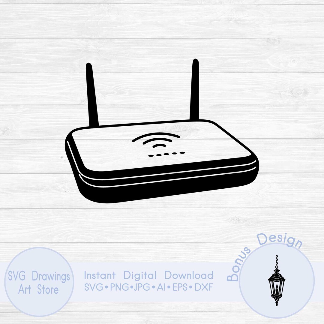 Wifi Router Svg, Router Svg, Modem Svg - Etsy