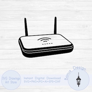 WiFi router svg, Router svg, Modem svg