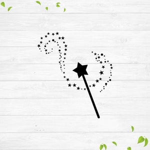 SVG, magia svg, varinha svg, varinha de fada svg, fada madrinha svg, estêncil de vinil, png eps dxf jpg, silhueta cricut