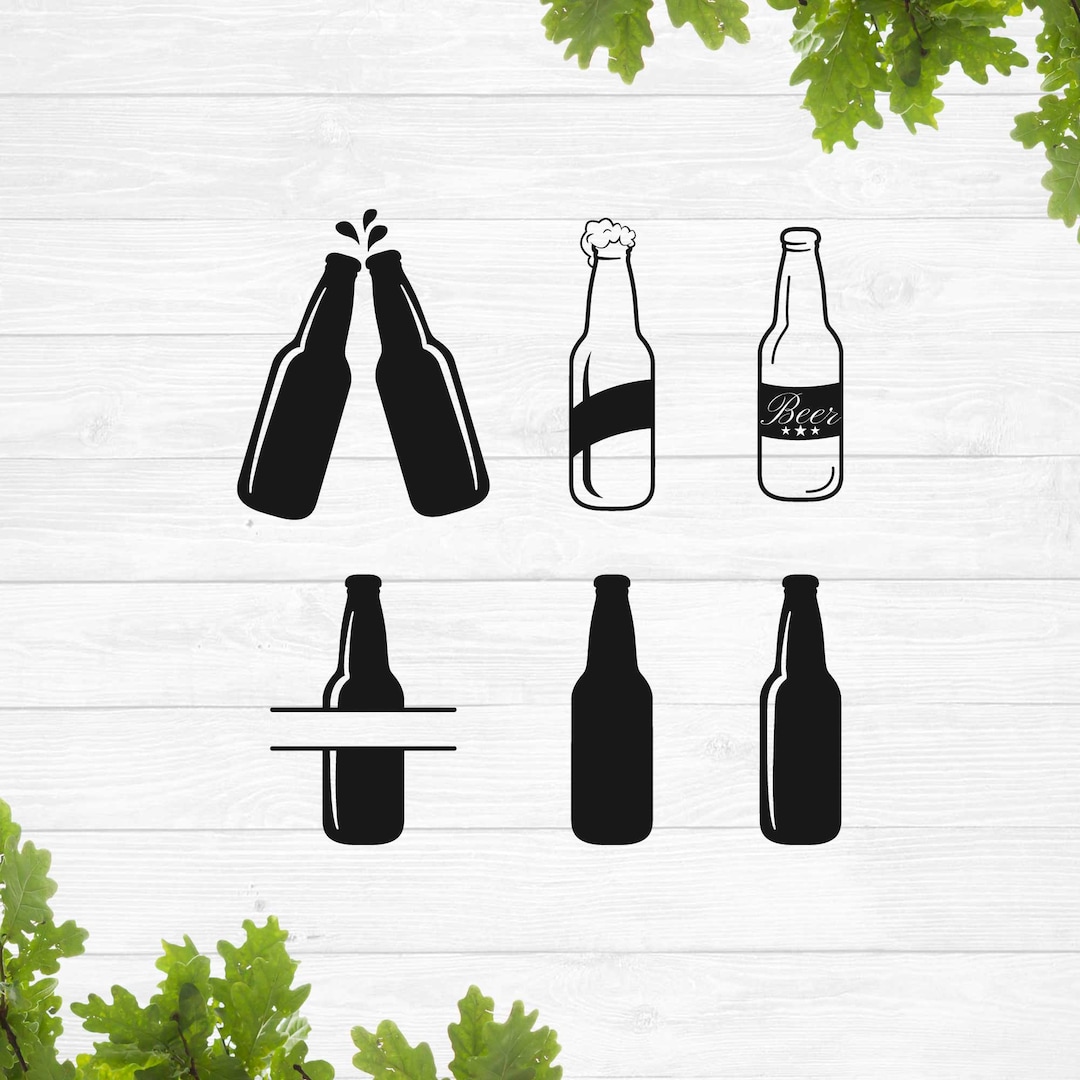 Beer Bottle Svg, Beer Monogram Svg, Beer Bottle Silhouette, Better Bottles Svg Etsy