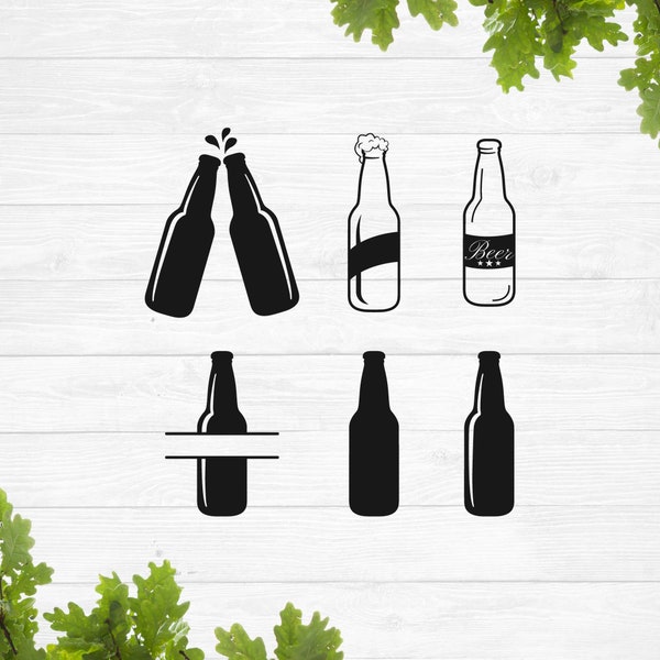 Beer bottle svg, beer monogram svg, Beer bottle silhouette, Better bottles svg