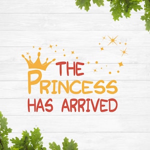 The princess has arrived svg, new baby svg, newborn svg