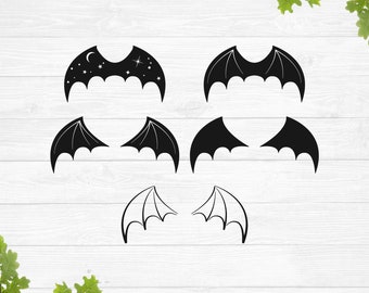 Halloween bat wings svg, bat wing collection, cut file for Cricut | Decal | Sticker