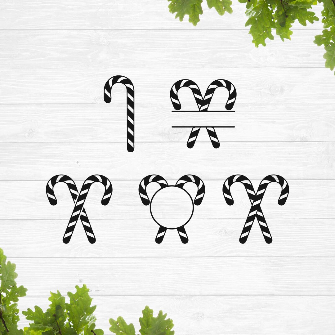 Candy Cane Svg, Christmas Candy Svg, Candy Monogram Svg, Holiday Candy ...