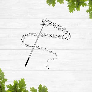 Svg poussière de fée, baguette magique et poussière, baguette de fée avec svg poussière de fée svg, svg baguette, baguette de fée svg, svg fée marraine