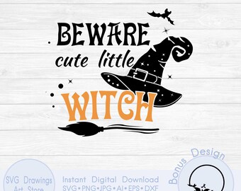 Citas de brujas svg, Pequeña bruja svg, Bruja linda svg, Halloween svg