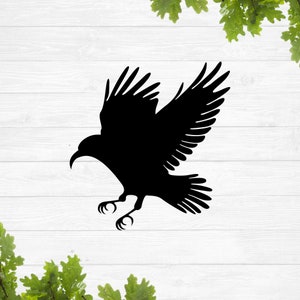 Crow svg, black crow svg, bird svg, raven png, flying crow svg
