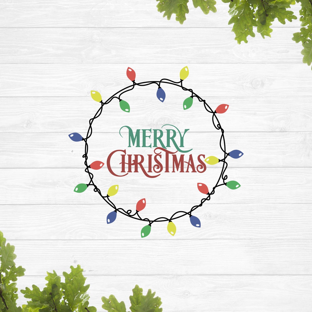 Сhristmas Light Wreath Svg Christmas Light Border Svg Etsy