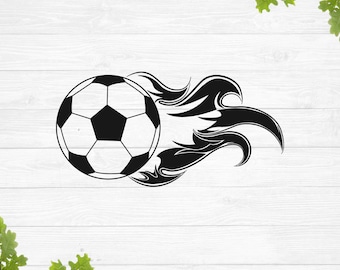 Balón de fútbol llameante svg, Fútbol svg, Fútbol con llamas svg, Bola de fuego svg