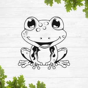 Kikker svg, schattige kikker svg, cartoon kikker svg, grappige dieren svg