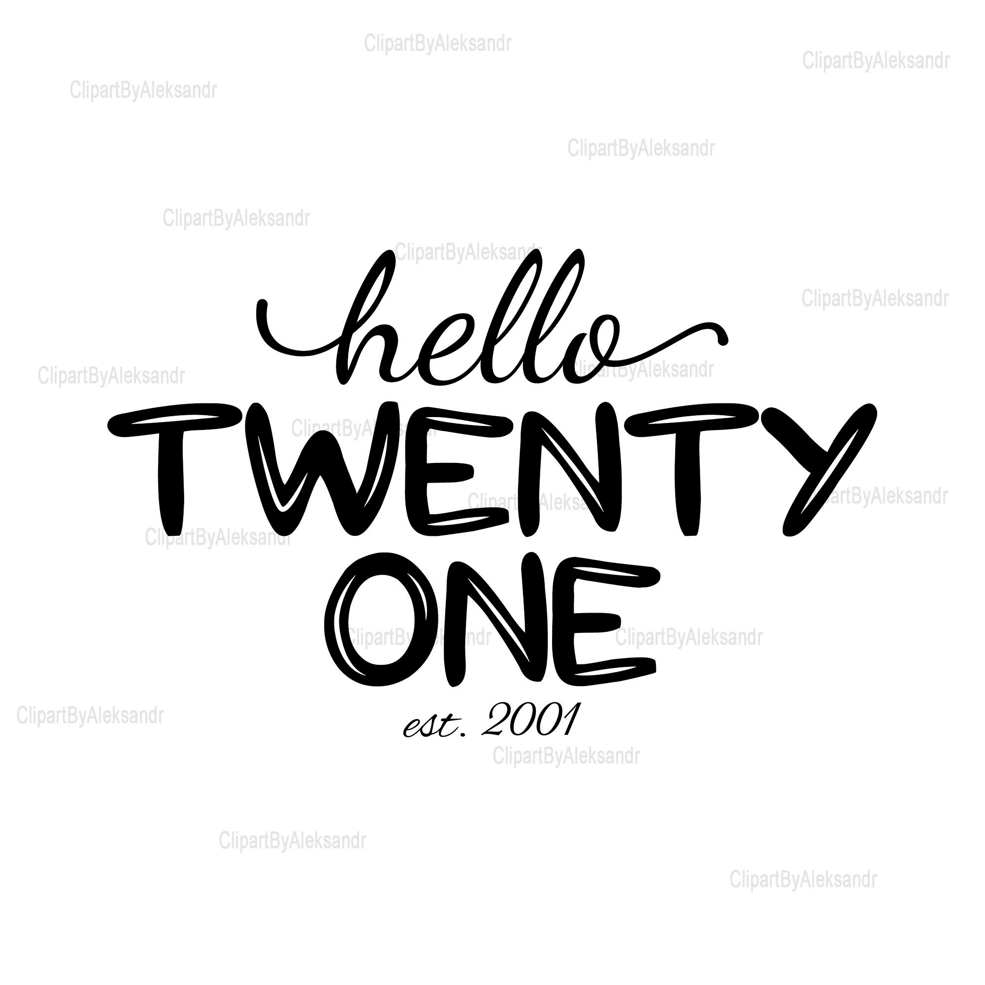 21st Birthday Svg 21th Cut File for Cricut Established 2001 | Etsy