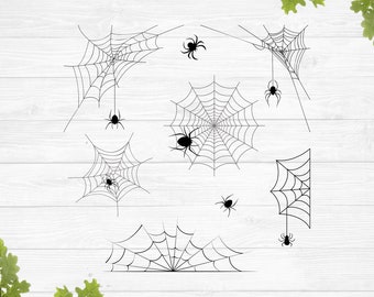 Realistic corner spider web svg