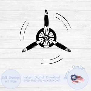 Airplane propeller svg, Aviation svg