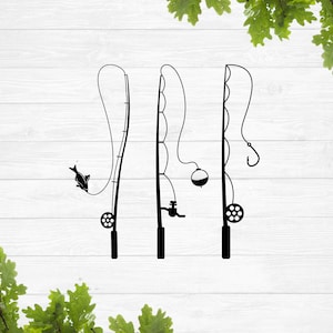Fishing pole svg, fishing rod svg, fishing pole with fish svg, A fishing rod with a float svg, A fishing rod with a hook svg
