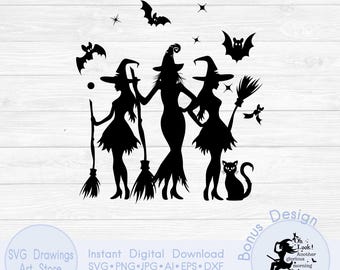 Halloween witches svg, Halloween mom shirt svg, Witch with broomstick svg, Halloween party svg