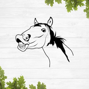 Paard-svg, paardenhoofd-svg, grappig paard-svg
