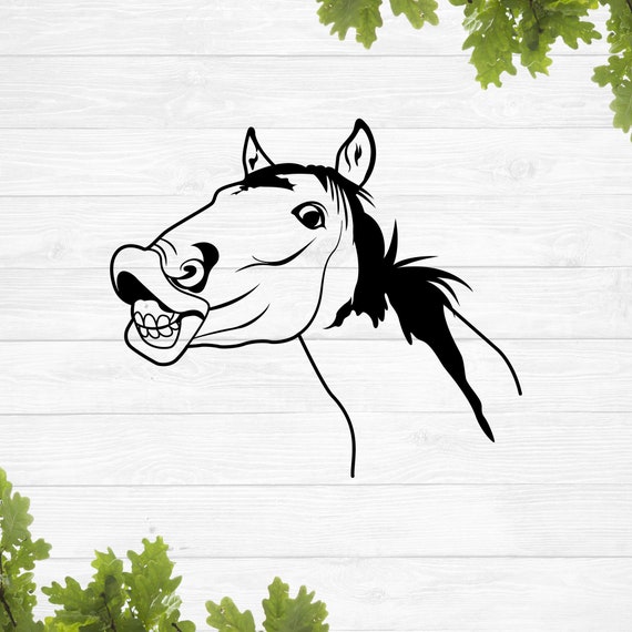 Horse Svg Horse Head Svg Funny Horse Svg | Etsy Canada