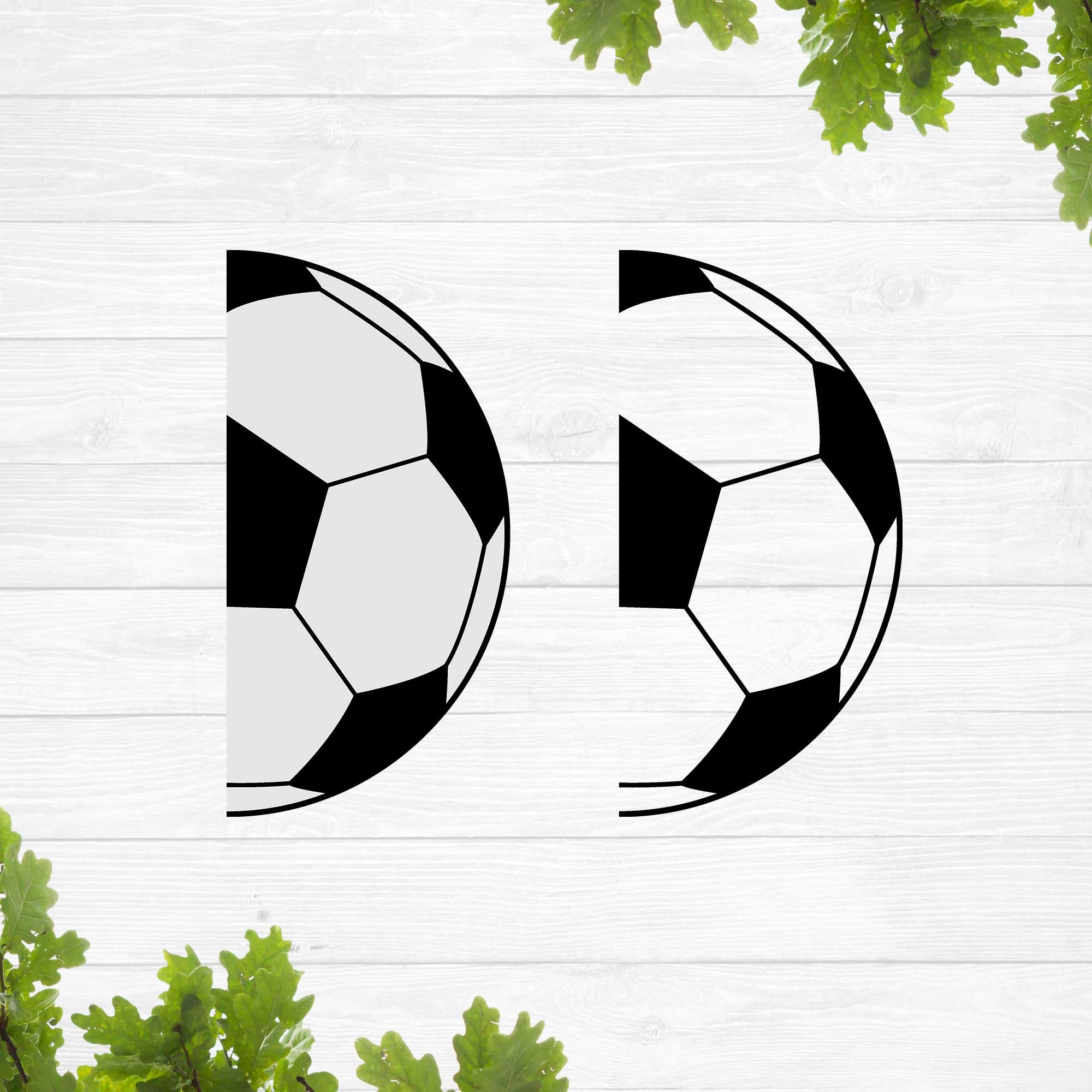 Half Soccer Ball Svg Simple Soccer Ball Svg Split Soccer Etsy Australia